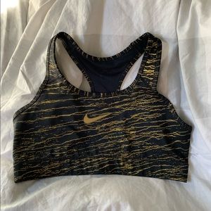 COPY - Barely worn black and gold Nike sports bra